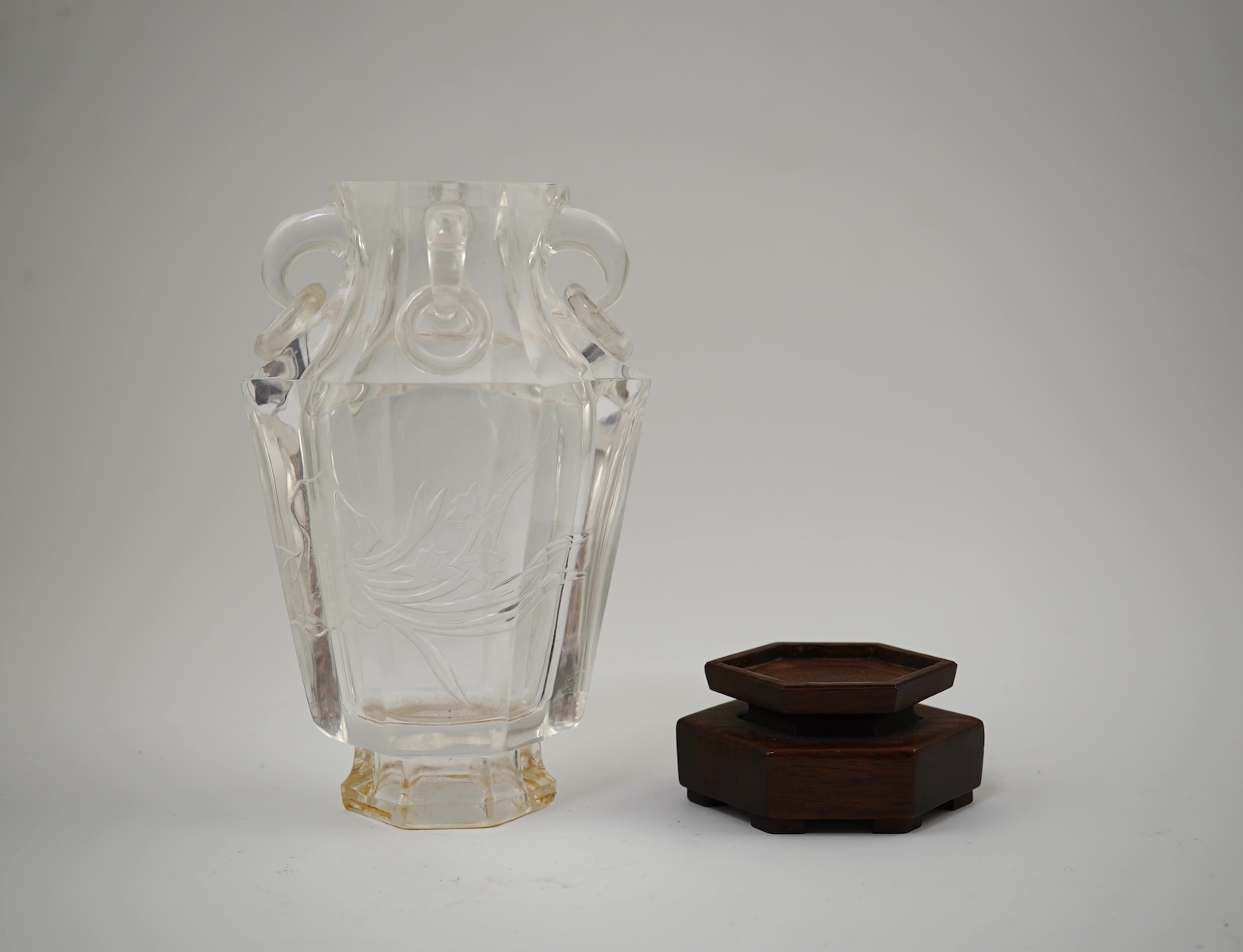 A Chinese rock crystal vase, early 20th century